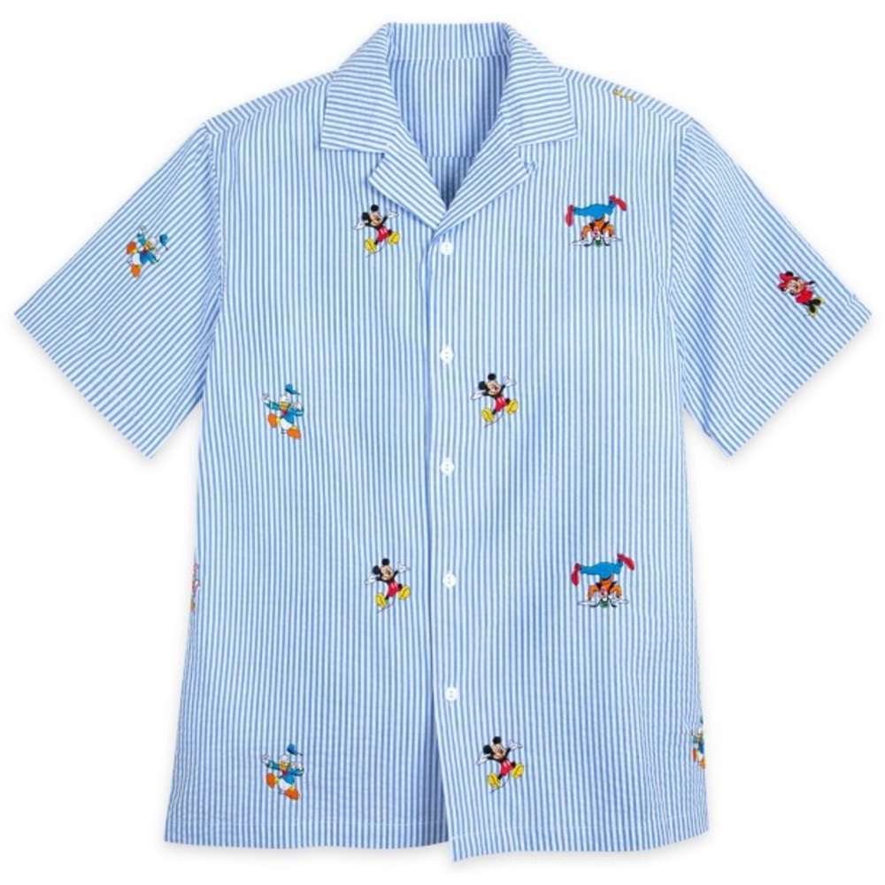 Disney Embroidered Seersucker Button Down